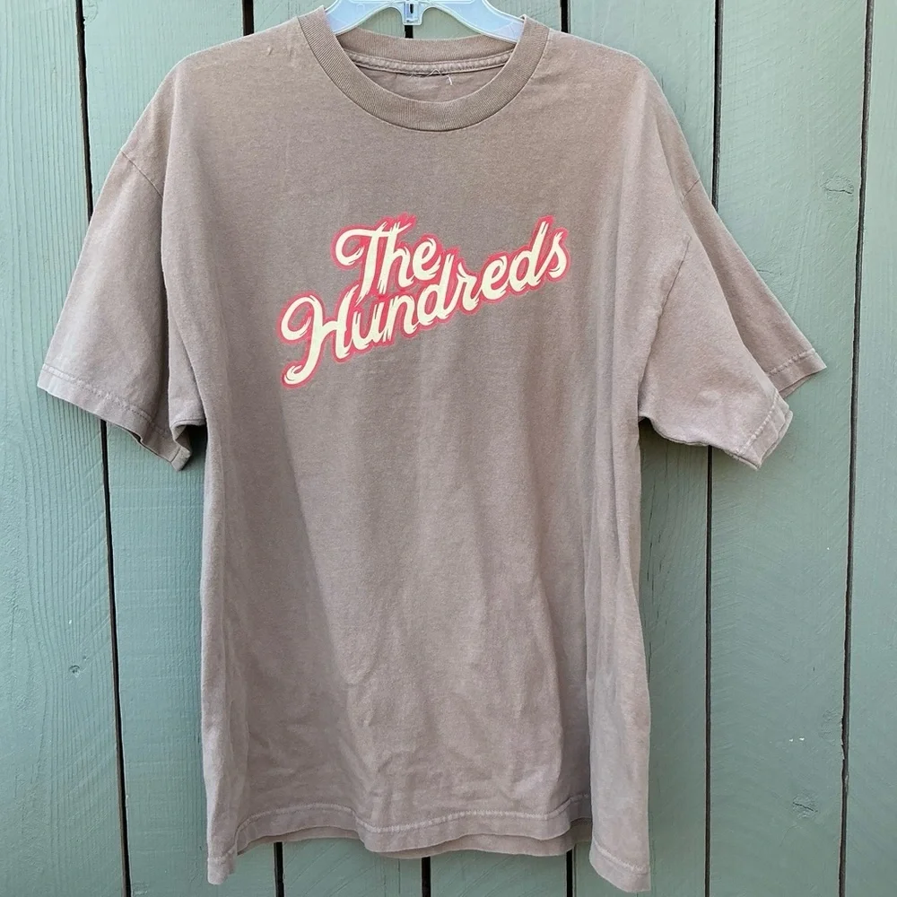 The Hundreds Vintage Brown Logo Tee with Orange Logo
